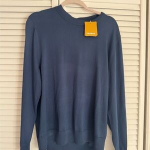 Sandro Navy Knit Top